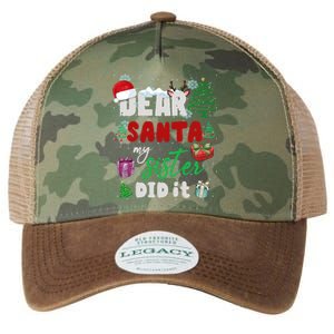 Christmas Big Sister Christmas Dear Santa My Sister Did It Gift Legacy Tie Dye Trucker Hat