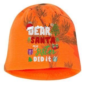 Christmas Big Sister Christmas Dear Santa My Sister Did It Gift Kati - Camo Knit Beanie