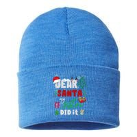 Christmas Big Sister Christmas Dear Santa My Sister Did It Gift Sustainable Knit Beanie