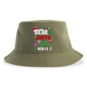 Christmas Big Sister Christmas Dear Santa My Sister Did It Gift Sustainable Bucket Hat