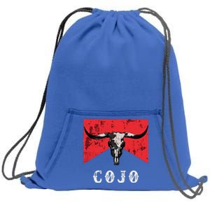 C.O.J.O Bull Skull Music Country 70s Cowboys Boots Sweatshirt Cinch Pack Bag