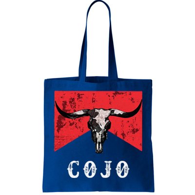 C.O.J.O Bull Skull Music Country 70s Cowboys Boots Tote Bag