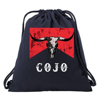 C.O.J.O Bull Skull Music Country 70s Cowboys Boots Drawstring Bag