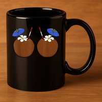 Coconut Bra Summer Season Swimming Beach Lover 11oz C Handle Ceramic Mug