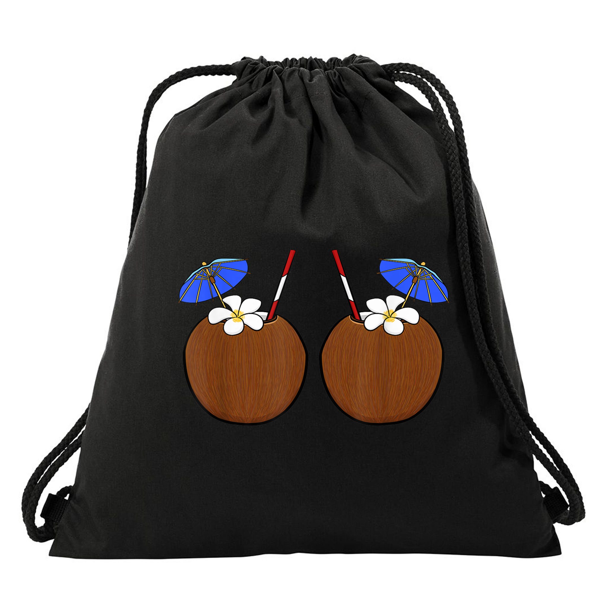 Coconut Bra Summer Season Swimming Beach Lover Drawstring Bag