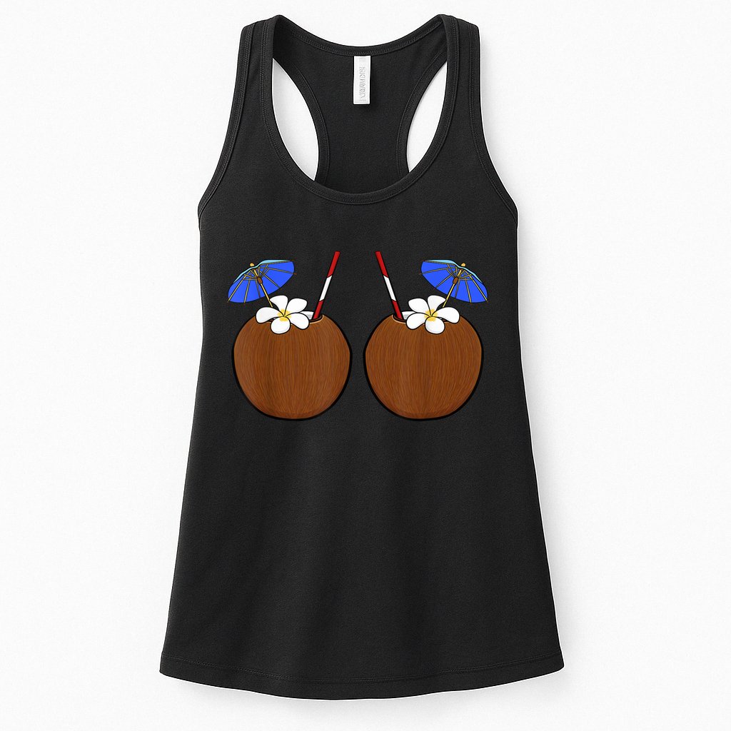 Coconut Bra Summer Season Swimming Beach Lover Womens Tank Top