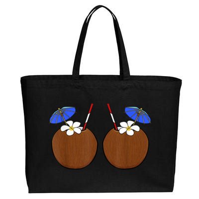 Coconut Bra Summer Season Swimming Beach Lover Cotton Canvas Jumbo Tote