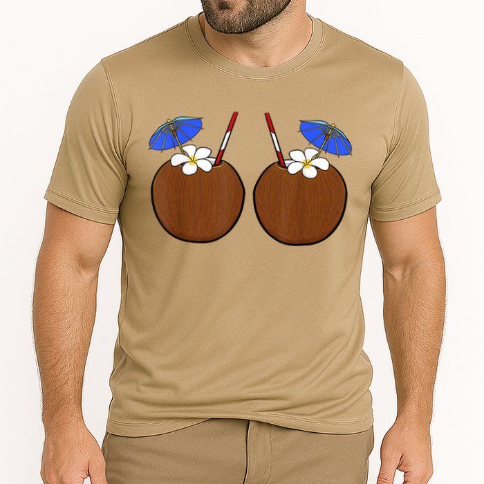 Coconut Bra Summer Season Swimming Beach Lover Cooling Performance Crew T-Shirt