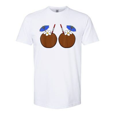 Coconut Bra Summer Season Swimming Beach Lover Softstyle CVC T-Shirt