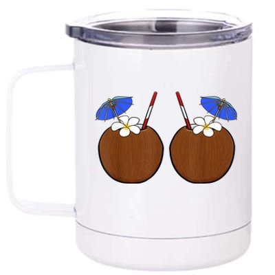 Coconut Bra Summer Season Swimming Beach Lover 12 oz Stainless Steel Tumbler Cup