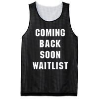 Coming Back Soon Waitlist Mesh Reversible Basketball Jersey Tank