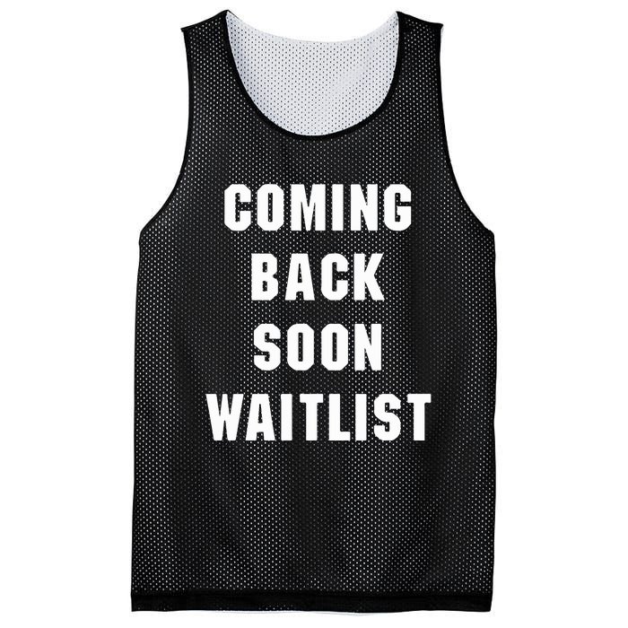 Coming Back Soon Waitlist Mesh Reversible Basketball Jersey Tank