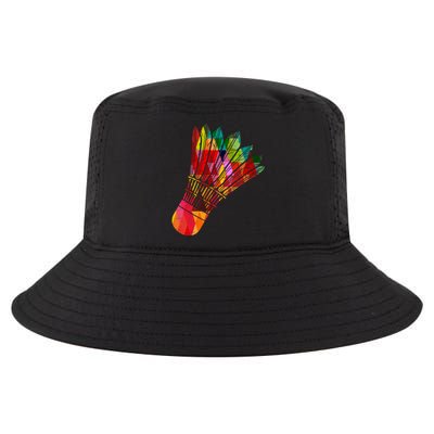 Colorful Badminton Shuttlecock Smash Athlete Player Coach Funny Gift Cool Comfort Performance Bucket Hat