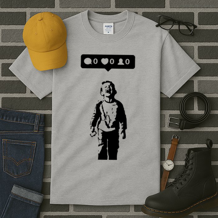 Crying Boy Social Media Attention Tall T-Shirt