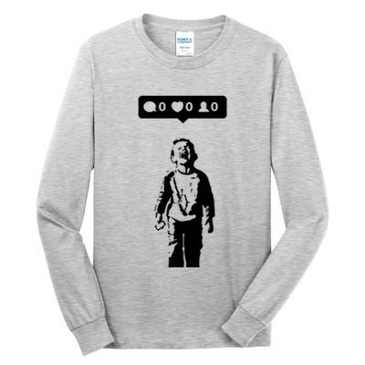 Crying Boy Social Media Attention Tall Long Sleeve T-Shirt