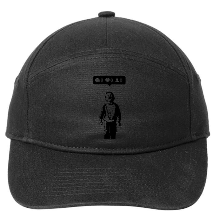 Crying Boy Social Media Attention 7-Panel Snapback Hat