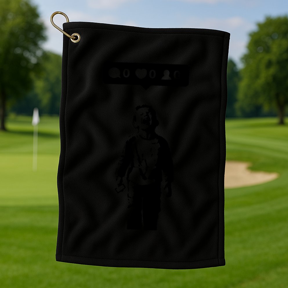 Crying Boy Social Media Attention Golf Towel