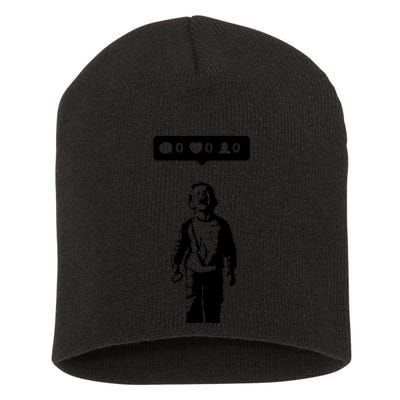 Crying Boy Social Media Attention Short Acrylic Beanie