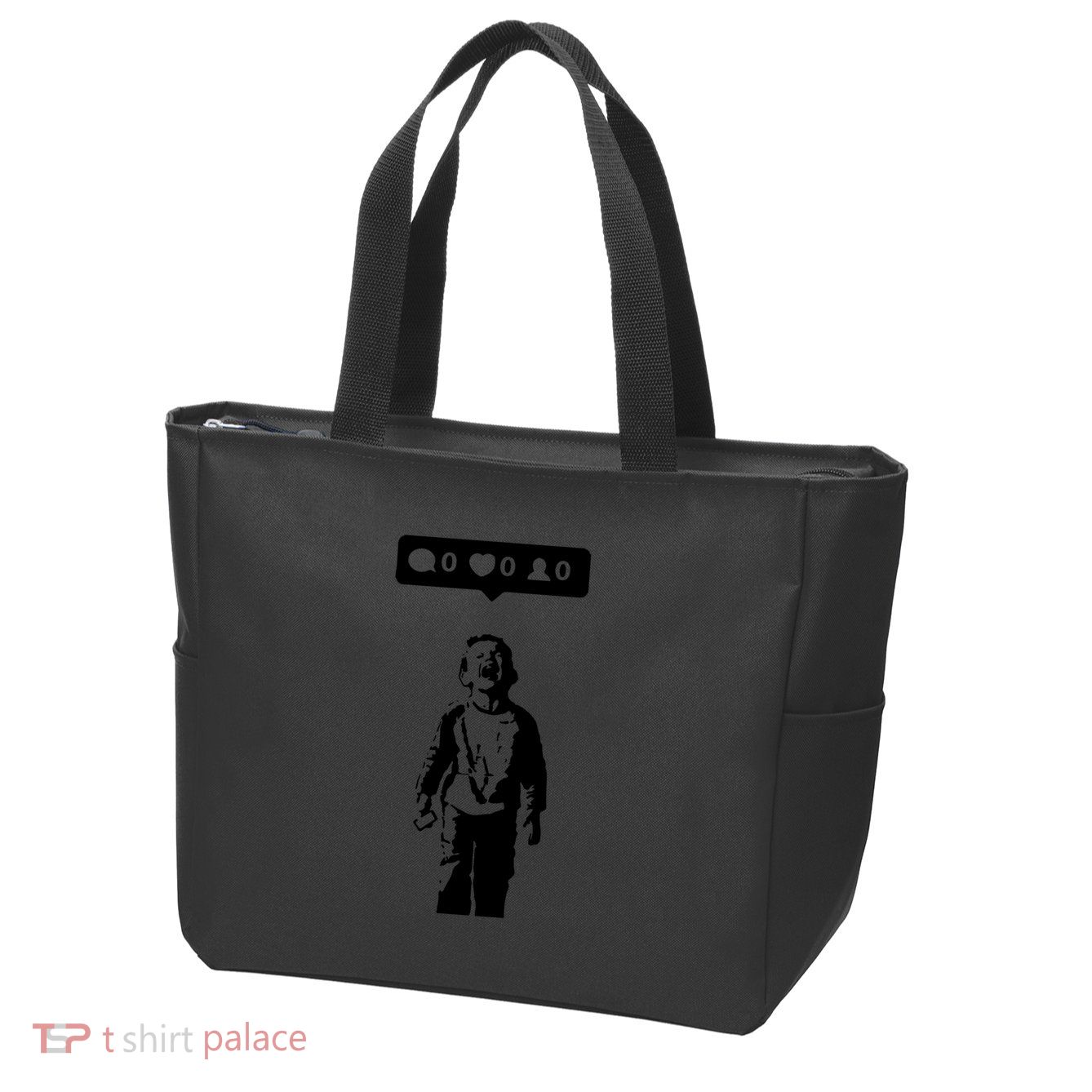 Crying Boy Social Media Attention Zip Tote Bag