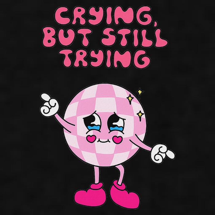 Crying But Still Trying Apparel Ladies PosiCharge Tri-Blend Wicking Tank