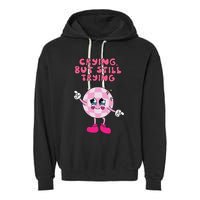Crying But Still Trying Apparel Garment-Dyed Fleece Hoodie