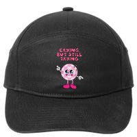 Crying But Still Trying Apparel 7-Panel Snapback Hat
