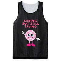 Crying But Still Trying Apparel Mesh Reversible Basketball Jersey Tank