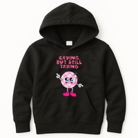 Crying But Still Trying Apparel Kids Hoodie