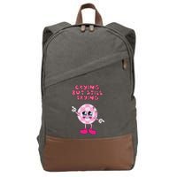 Crying But Still Trying Apparel Cotton Canvas Backpack