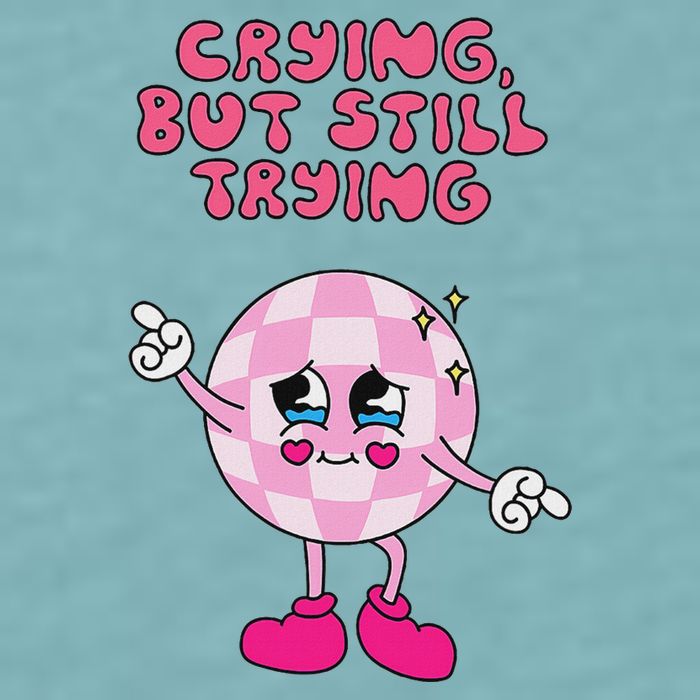Crying But Still Trying Apparel Sueded Cloud Jersey T-Shirt