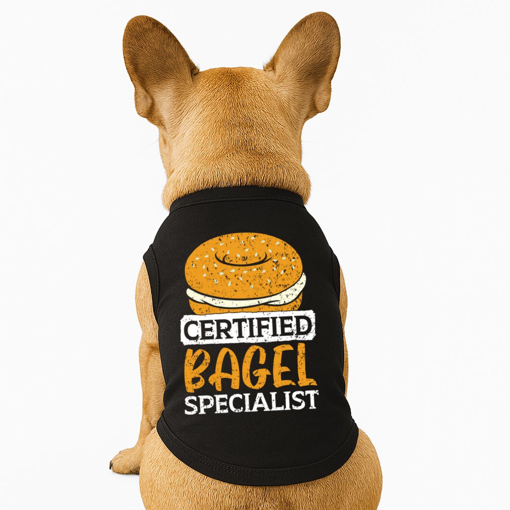 Certified Bagel Specialist Foodie Bread Lover Bakery Food Gift Doggie Tank