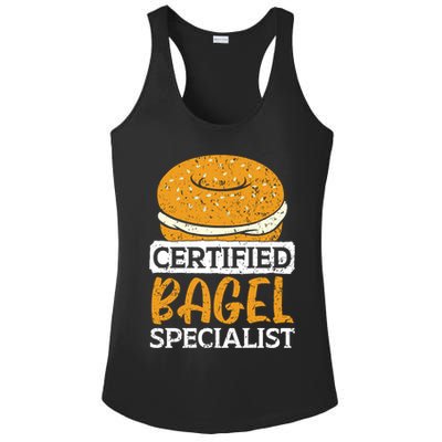 Certified Bagel Specialist Foodie Bread Lover Bakery Food Gift Ladies PosiCharge Competitor Racerback Tank