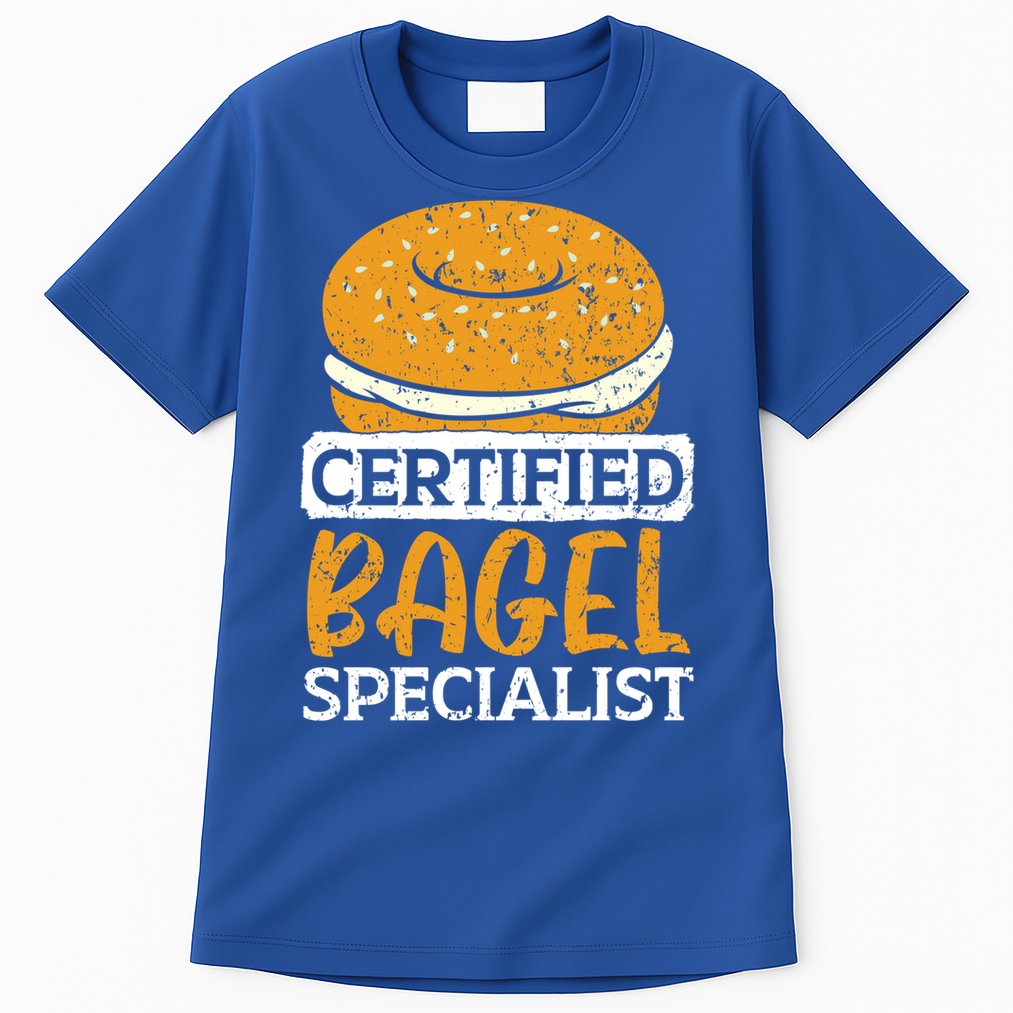 Certified Bagel Specialist Foodie Bread Lover Bakery Food Gift Tall T-Shirt