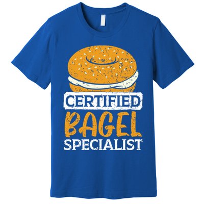 Certified Bagel Specialist Foodie Bread Lover Bakery Food Gift Premium T-Shirt
