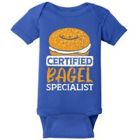 Certified Bagel Specialist Foodie Bread Lover Bakery Food Gift Baby Bodysuit