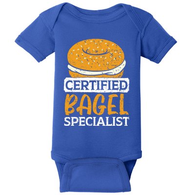 Certified Bagel Specialist Foodie Bread Lover Bakery Food Gift Baby Bodysuit