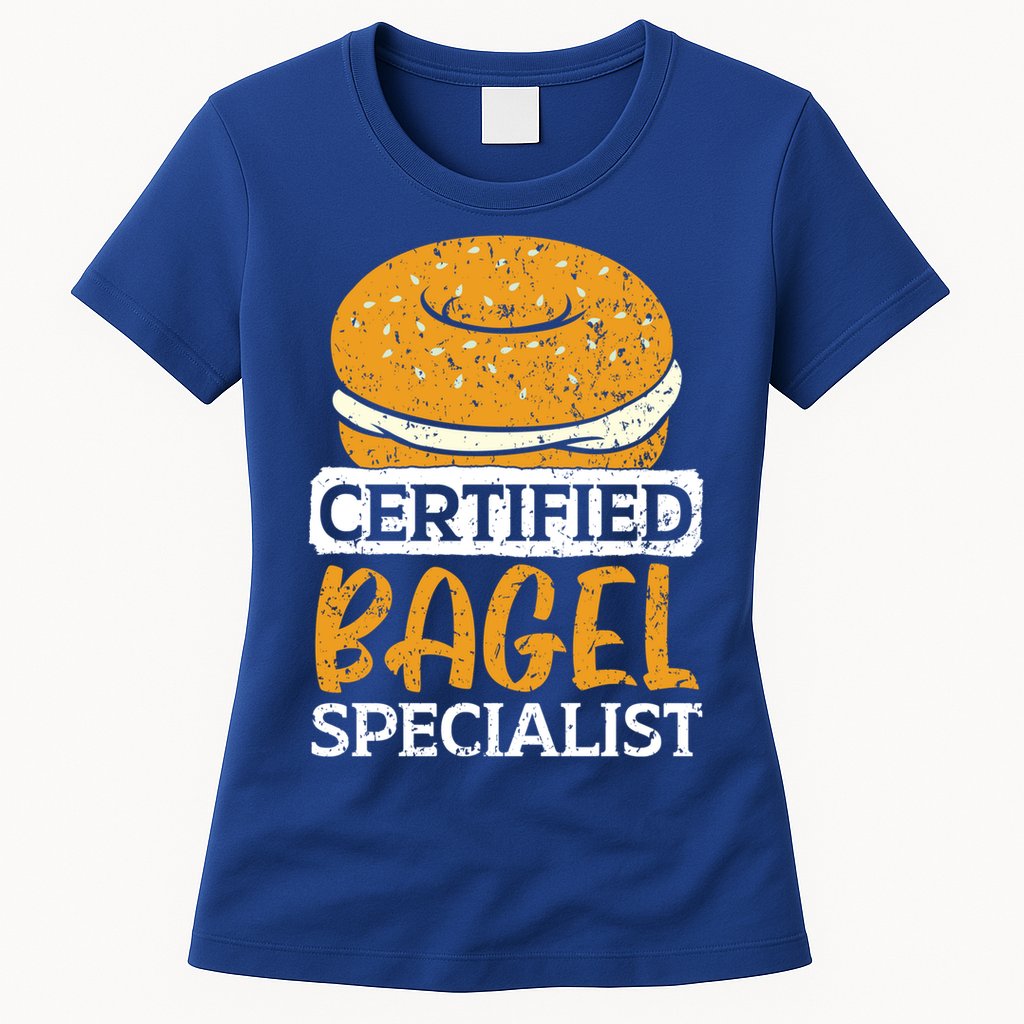 Certified Bagel Specialist Foodie Bread Lover Bakery Food Gift Womens T-Shirt