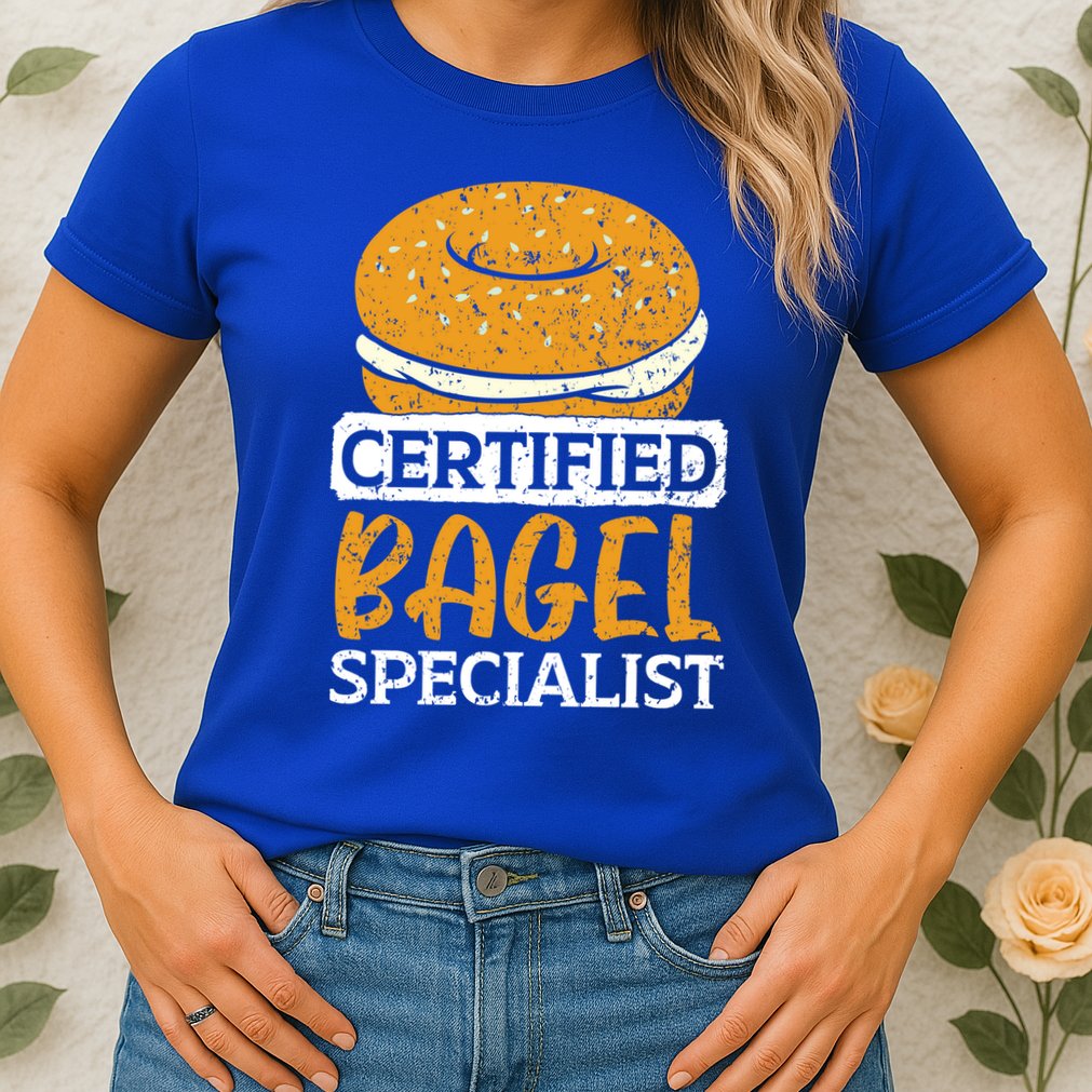Certified Bagel Specialist Foodie Bread Lover Bakery Food Gift Womens T-Shirt