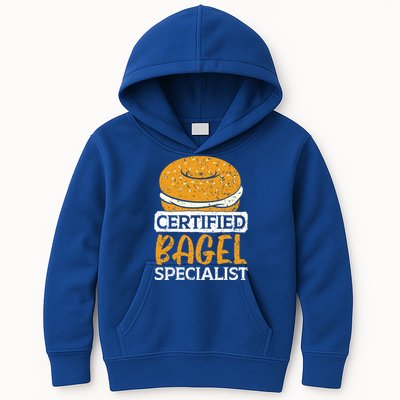 Certified Bagel Specialist Foodie Bread Lover Bakery Food Gift Kids Hoodie