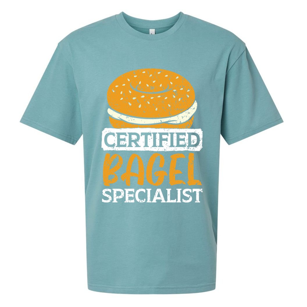 Certified Bagel Specialist Foodie Bread Lover Bakery Food Gift Sueded Cloud Jersey T-Shirt