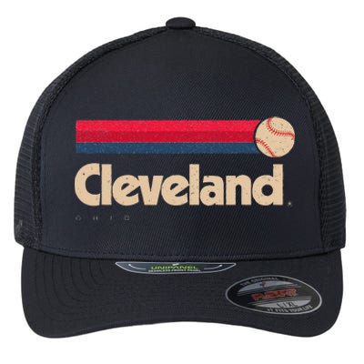 Cleveland Baseball Softball City Ohio Retro Cleveland Flexfit Unipanel Trucker Cap