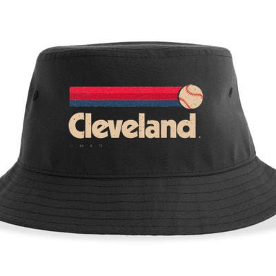 Cleveland Baseball Softball City Ohio Retro Cleveland Sustainable Bucket Hat