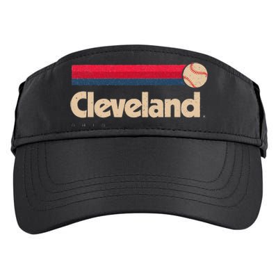 Cleveland Baseball Softball City Ohio Retro Cleveland Adult Drive Performance Visor