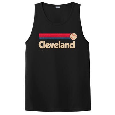 Cleveland Baseball Softball City Ohio Retro Cleveland PosiCharge Competitor Tank