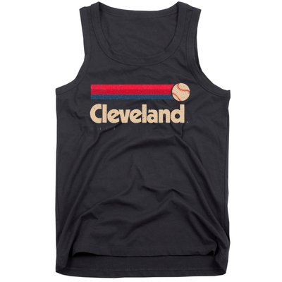 Cleveland Baseball Softball City Ohio Retro Cleveland Tank Top