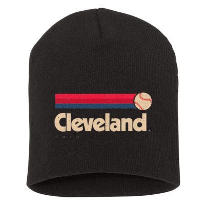 Cleveland Baseball Softball City Ohio Retro Cleveland Short Acrylic Beanie