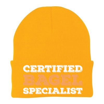 Certified Bagel Specialist Funny Bagel Lover Funny Gift Knit Cap Winter Beanie