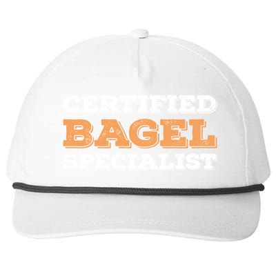 Certified Bagel Specialist Funny Bagel Lover Funny Gift Snapback Five-Panel Rope Hat