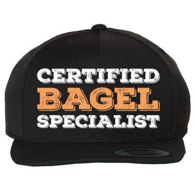 Certified Bagel Specialist Funny Bagel Lover Funny Gift Wool Snapback Cap