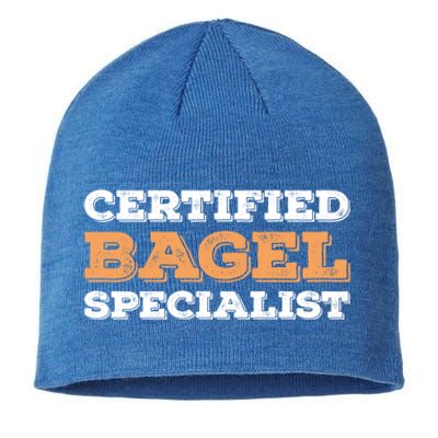 Certified Bagel Specialist Funny Bagel Lover Funny Gift Sustainable Beanie